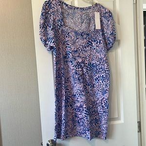 Lilly Pulitzer Blue and Pink Floral Dress